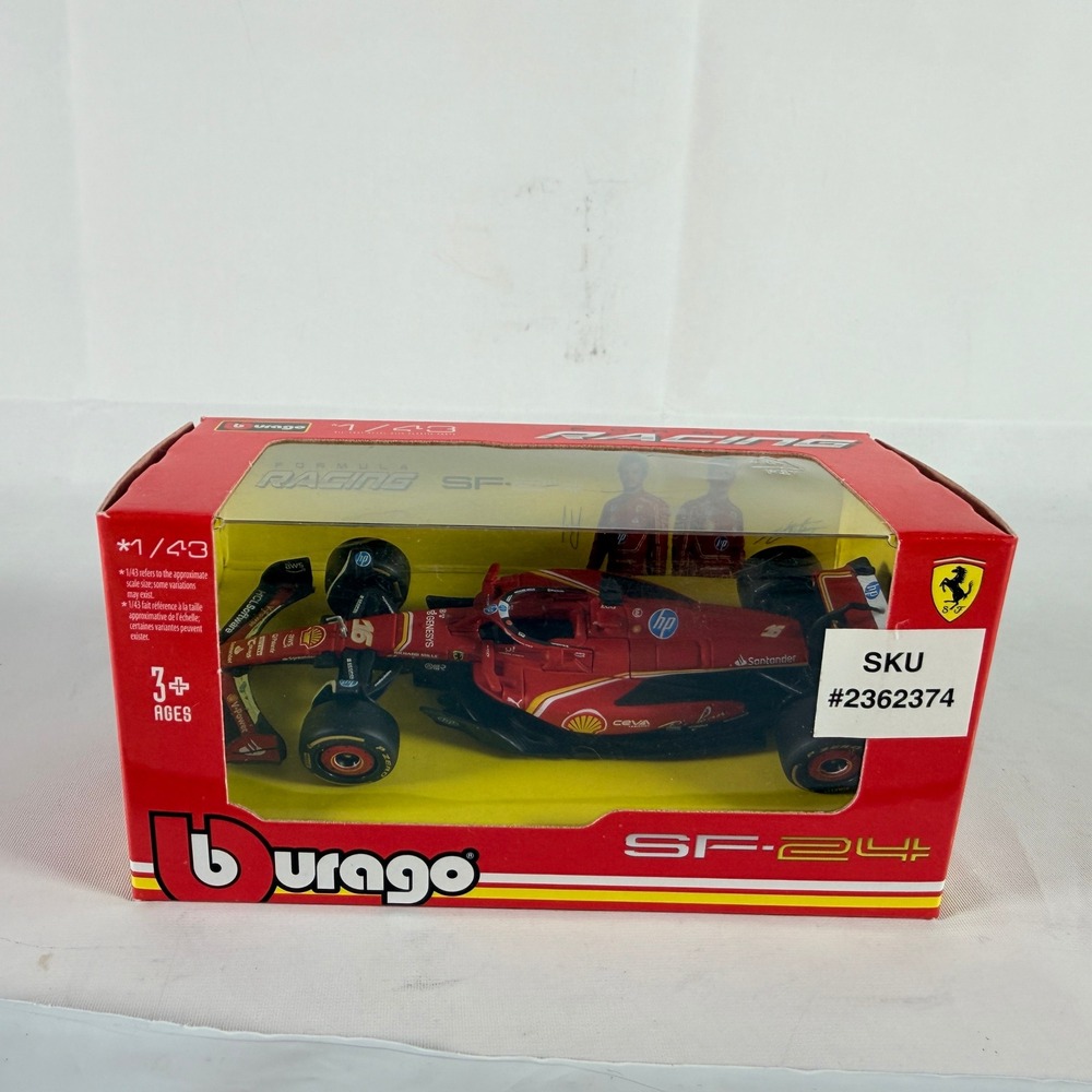 Bburago Ferrari SF-24 Formula 1 Racing Car 1/43 Scale Red New Die-Cast Model